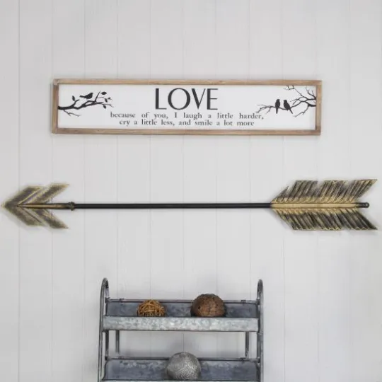 Kirkland's Home Distressed Metal Decorative Arrow Wall Plaque- Wall Plaques