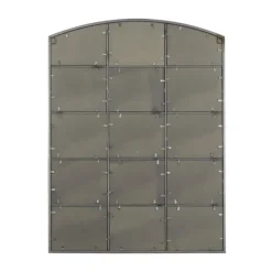 Kirkland's Home Distressed Metal Windowpane Arched Mirror- Decorative Mirrors