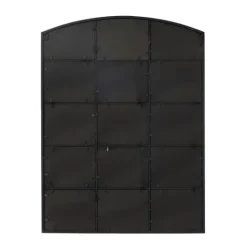 Kirkland's Home Distressed Metal Windowpane Arched Mirror- Decorative Mirrors