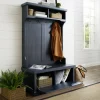 Kirkland's Home Distressed Navy Seanan Storage Hall Tree- Entryway Furniture