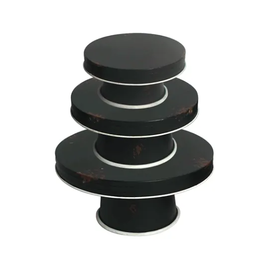 Kirkland's Home Distressed Pedestal Trays, Set Of 3- Decorative Trays