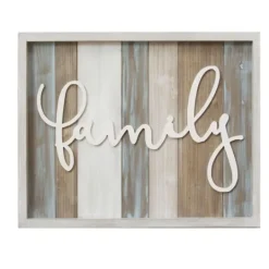 Kirkland's Home Distressed Planks Family Framed Plaque- Wall Quotes & Signs