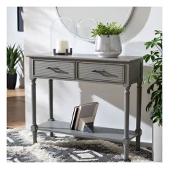 Kirkland's Home Distressed Ronan 2-Drawer Console Table- Entryway Furniture
