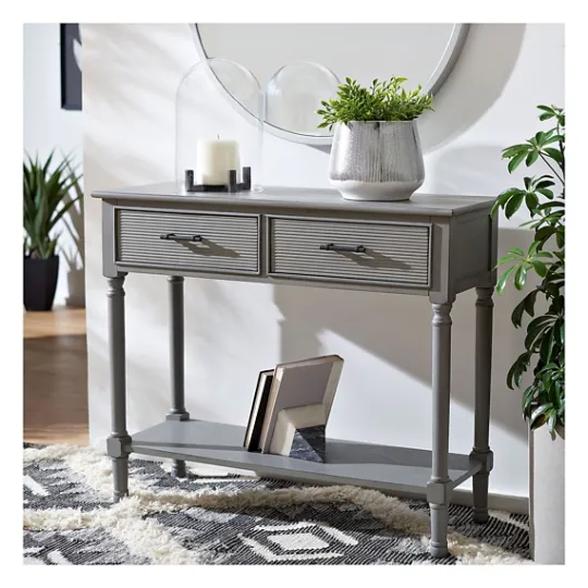 Kirkland's Home Distressed Ronan 2-Drawer Console Table- Entryway Furniture