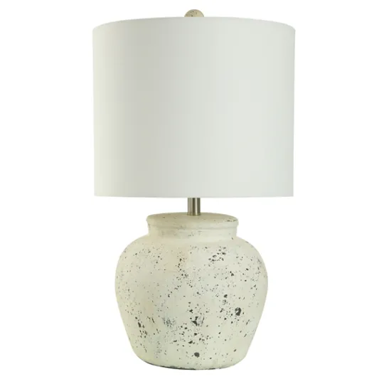 Kirkland's Home Distressed Round Table Lamp- Table Lamps
