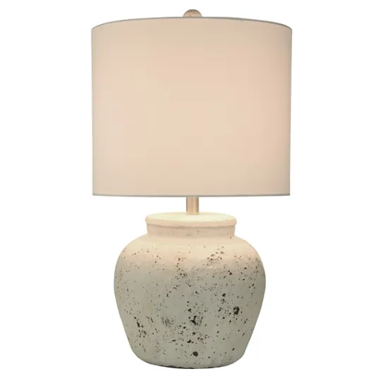 Kirkland's Home Distressed Round Table Lamp- Table Lamps
