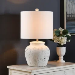 Kirkland's Home Distressed Round Table Lamp- Table Lamps