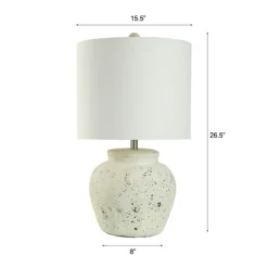 Kirkland's Home Distressed Round Table Lamp- Table Lamps