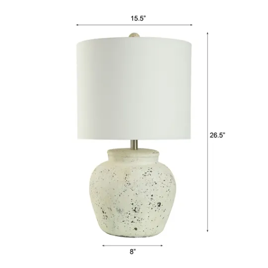 Kirkland's Home Distressed Round Table Lamp- Table Lamps