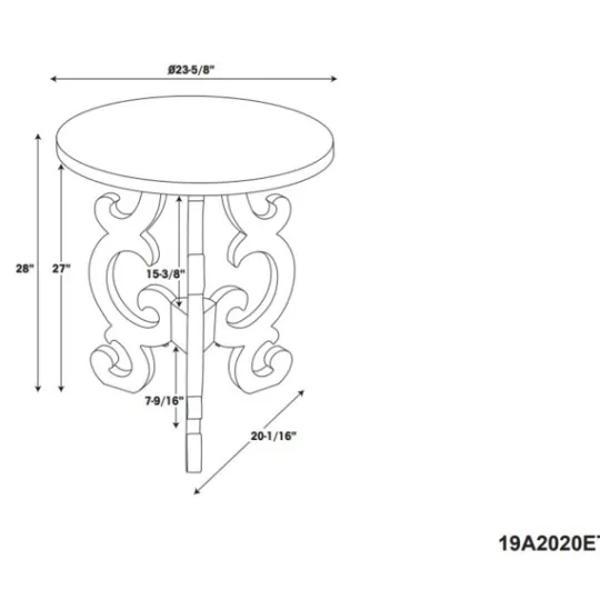 Kirkland's Home Distressed Scrollwork Accent Table- Accent & End Tables
