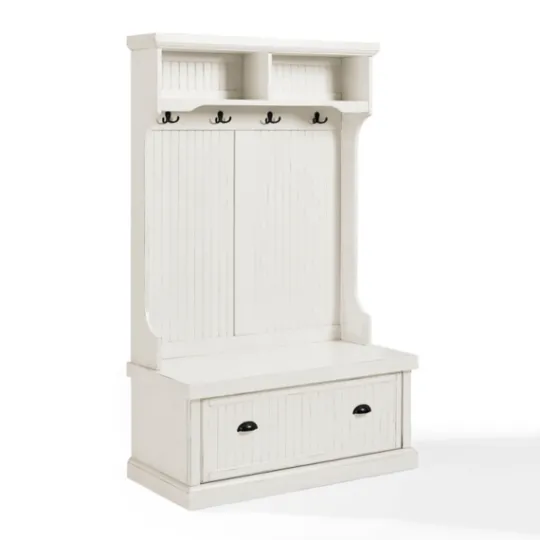 Kirkland's Home Distressed Seanan Storage Hall Tree- Entryway Furniture