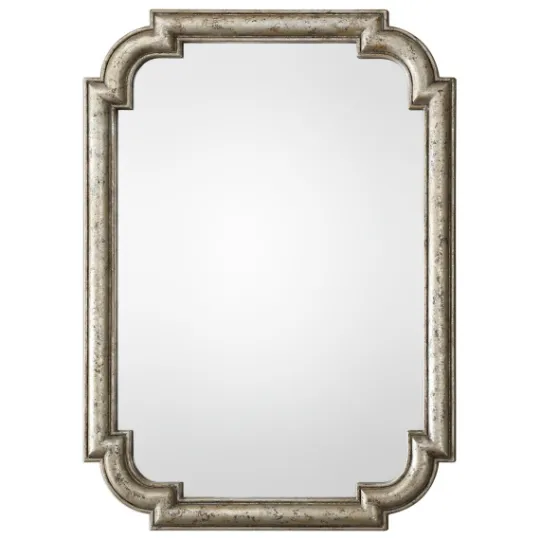 Kirkland's Home Distressed Silver Leaf Wooden Frame Wall Mirror- Decorative Mirrors