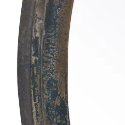 Kirkland's Home Distressed Slate Blue Wooden Round Wall Mirror- Framed Mirrors