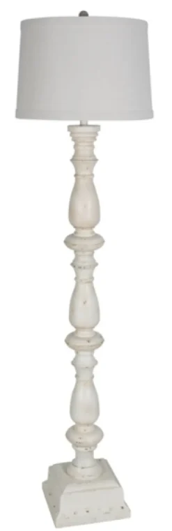 Kirkland's Home Distressed Square Base Floor Lamp- Floor Lamps