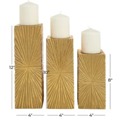 Kirkland's Home Distressed Sunburst Candle Holders, Set Of 3- Candle Holders