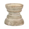 Kirkland's Home Distressed Turned Wood Candle Holder, 4 In.- Candle Holders