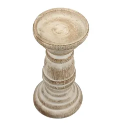 Kirkland's Home Distressed Turned Wood Candle Holder, 8 In.- Candle Holders