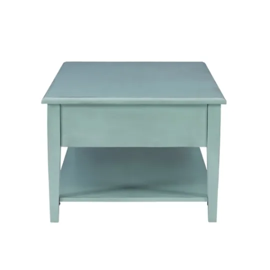 Kirkland's Home Distressed Turquoise Wood 3-Drawer Coffee Table- Coffee Tables