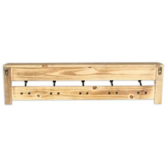 Kirkland's Home Distressed Wall Shelf With Hooks- Shelves