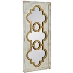 Kirkland's Home Distressed White And Gold Moroccan Mirror- Decorative Mirrors