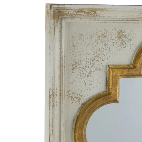 Kirkland's Home Distressed White And Gold Moroccan Mirror- Decorative Mirrors