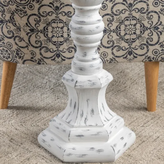 Kirkland's Home Distressed White Floor Lamp- Floor Lamps