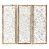 Kirkland's Home Distressed White Floral Wall Plaques, Set Of 3- Wall Plaques