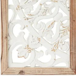 Kirkland's Home Distressed White Floral Wall Plaques, Set Of 3- Wall Plaques