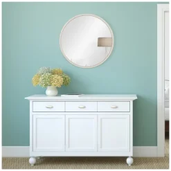 Kirkland's Home Distressed White Metal Wall Mirror- Decorative Mirrors