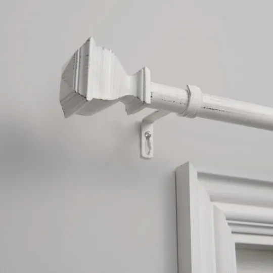 Kirkland's Home Distressed White Napoleon Curtain Rod, 120 In.- Curtain Rods & Hardware
