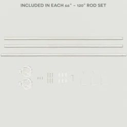Kirkland's Home Distressed White Open Sphere Curtain Rod, 120 In.- Curtain Rods & Hardware