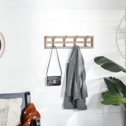 Kirkland's Home Distressed White Wood And Metal Wall Hooks- Hooks