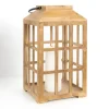 Kirkland's Home Distressed Windowpane Wood Lantern, 16 In.- Lanterns