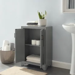 Kirkland's Home Distressed Wood Accent Cabinet- Bathroom Furniture