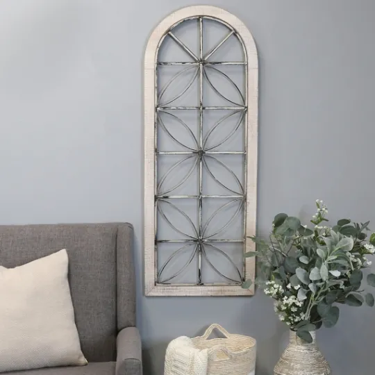 Kirkland's Home Distressed Wood And Metal Window Wall Plaque- Wall Plaques