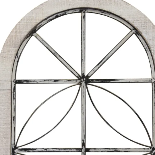 Kirkland's Home Distressed Wood And Metal Window Wall Plaque- Wall Plaques