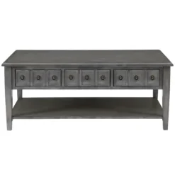 Kirkland's Home Distressed Wood 3-Drawer Coffee Table- Coffee Tables