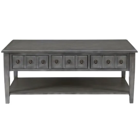 Kirkland's Home Distressed Wood 3-Drawer Coffee Table- Coffee Tables