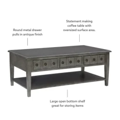 Kirkland's Home Distressed Wood 3-Drawer Coffee Table- Coffee Tables