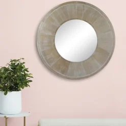 Kirkland's Home Distressed Wood Planked Frame Wall Mirror- Decorative Mirrors