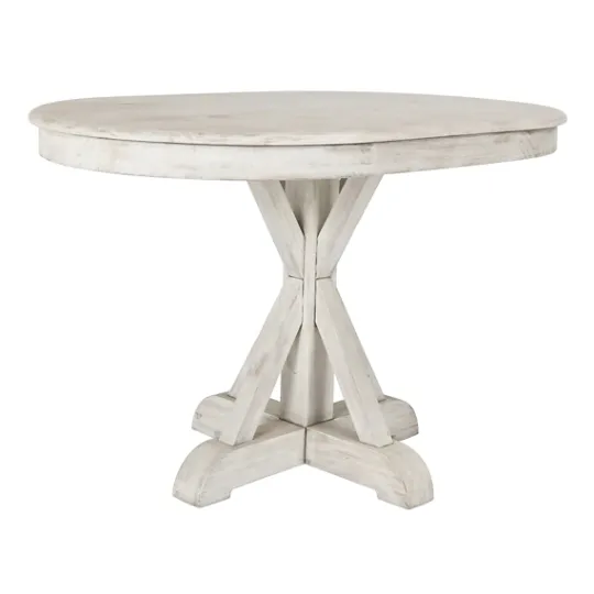Kirkland's Home Distressed Wood X Base Oval Dining Table- Dining Tables