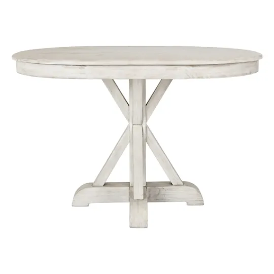 Kirkland's Home Distressed Wood X Base Oval Dining Table- Dining Tables