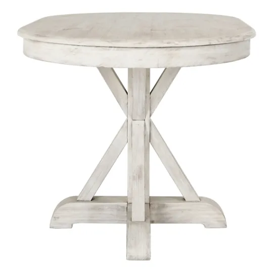 Kirkland's Home Distressed Wood X Base Oval Dining Table- Dining Tables