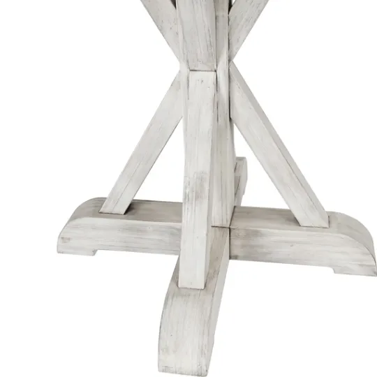 Kirkland's Home Distressed Wood X Base Oval Dining Table- Dining Tables