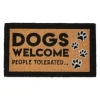 Kirkland's Home Dogs Welcome People Tolerated Coir Doormat- Doormats