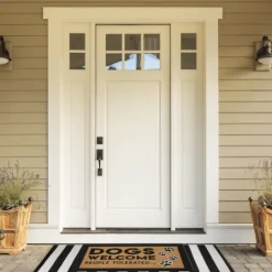 Kirkland's Home Dogs Welcome People Tolerated Coir Doormat- Doormats