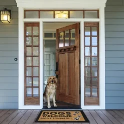 Kirkland's Home Dogs Welcome People Tolerated Coir Doormat- Doormats
