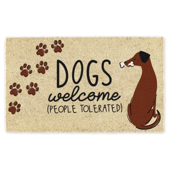 Kirkland's Home Dogs Welcome People Tolerated Doormat- Doormats