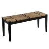 Kirkland's Home Dominica Woven Seagrass Stripe Bench- Benches & Ottomans