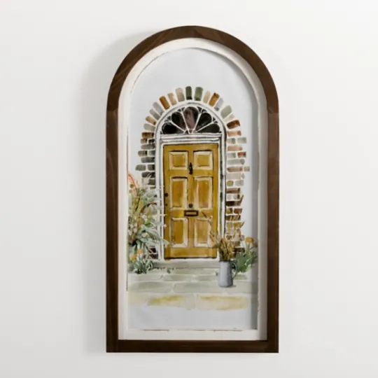 Kirkland's Home Door Arched Framed Art Print- Framed Art